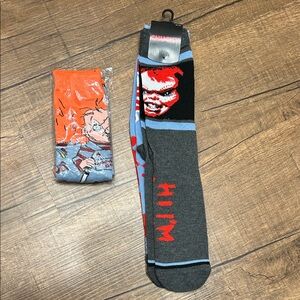 Men Chucky Socks 3 Pairs Shoe Size 8-12